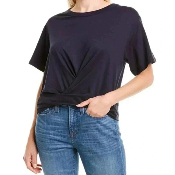 Habitual Navy Tie-Back T-Shirt - Picture 1 of 7